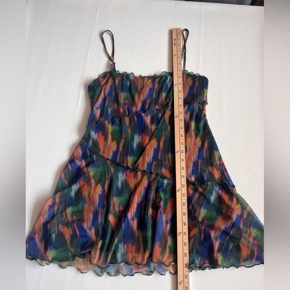 Urban Outfitters Moxie Multi Mesh Mini Slip Dress M - Picture 6 of 11